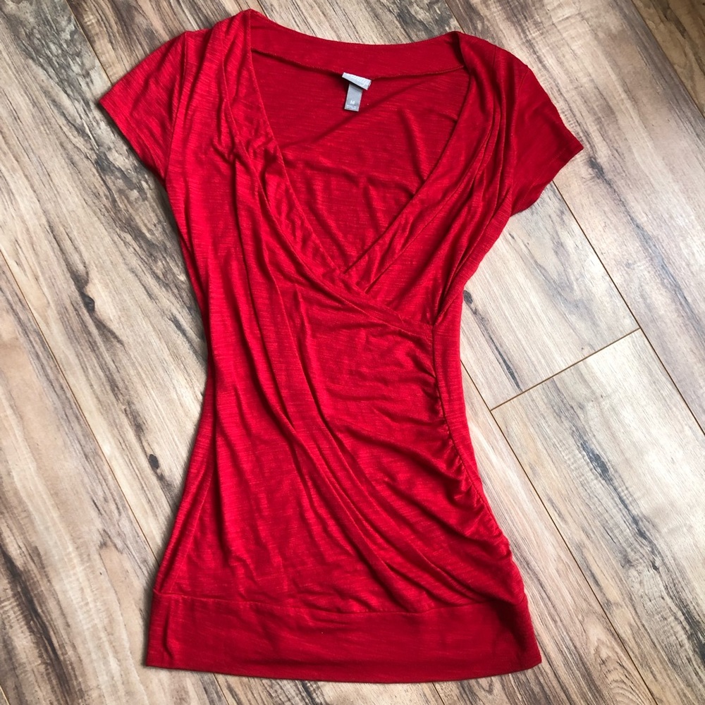 Vanity Red VNeck Top